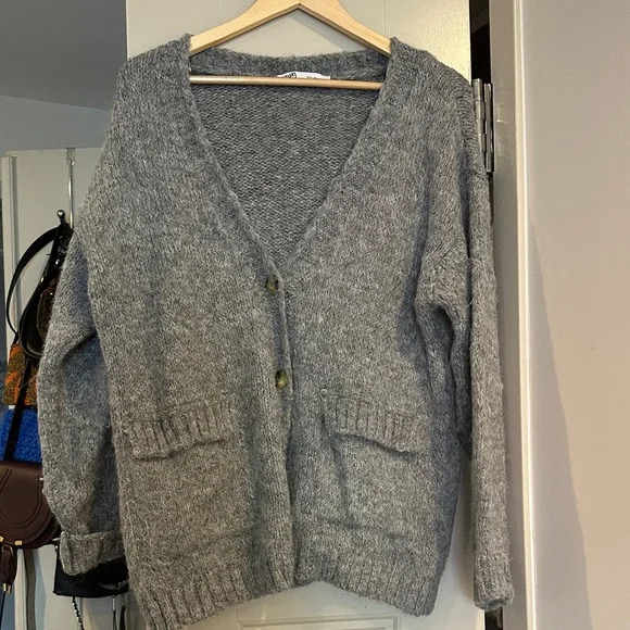 Zara Grey Cardigan - Picture 1 of 2